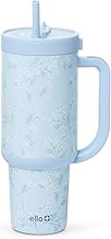 Ello Oasis 40 oz Tumbler with Handle & Retracting Straw | Reusable Insulated Stainless Steel Cup 100