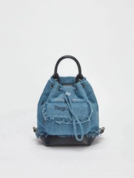 Handcrafted Mini กระเป๋าเดินทาง Tagi จิตรกรกระเป๋าสะพายคู่ Drawstring ปากกระเป๋าผ้าใบวัสดุ Hip Hop ส