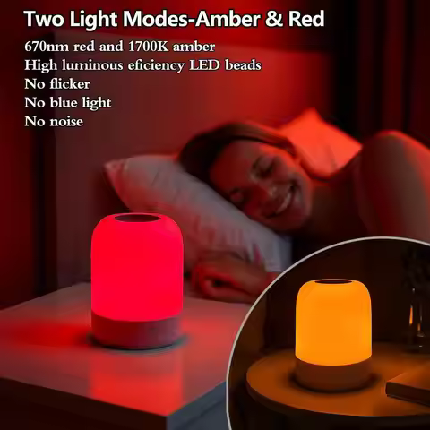 670nm Red Light Night Light Sleeping No Blue Melatonin Rechargeable Brightness Sleep Lamp Portable E