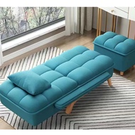 Foldable Reclining Chair Lying Folding Bed Adjustable Cushion PillowLazy Sofa Tatami Bed Backrest Ch