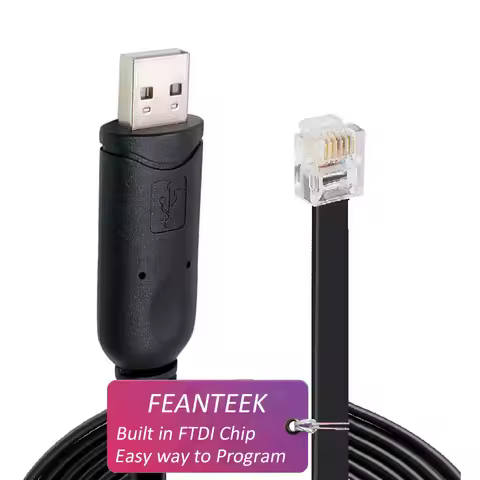 FEANTEEK APC PDU Serial Cable 940-0144 USB to RJ12 Configuration Replacement Console APC UPS AP7752,