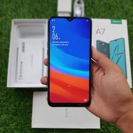 Handphone oppo a7 4gb ram 64gb internal fullset no headset second