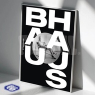 Aesthetic Wall Decoration Poster Premium Wooden Figure Frame Bauhaus Graphic Series 40x60 - Free Pac