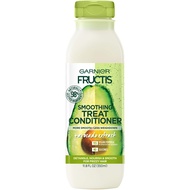 Garnier Fructis Smoothing Treat Conditioner, 98 Percent Naturally Derived Ingredients, Avocado, Nour