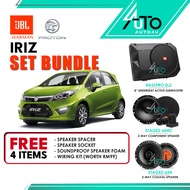 Proton Iriz JBL Full Car Speaker Package Speakers + Underseat Active Subwoofer Spiker Kereta Combo