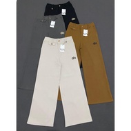 Alo embroidered stretch soft jeans culottes with front zipper