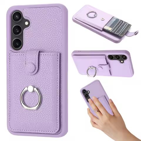 Funda For Samsung Galaxy A16 5G Case Ring Holder Leather Wallet Phone Case For Sumsung A16 A 16 Gala
