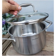 CHOCKMEN pot 16cm and 18cm, stainless steel pot, solid cast pot, high quality stainless steel pot, i
