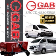 ORIGINAL GAB NISSAN NV200 1.5 CARAVAN NV350 E26 FRONT & REAR SHOCK ABSORBER FRT RR