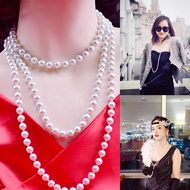 Vintage Style Lady Pearl Necklace / Rantai Leher Pearl / 复古风女性珍珠项链