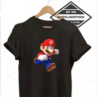 T-SHIRT - MARIO BROS GAME T-SHIRT TYPE 1 - MARIO BROS CHARACTER TSHIRT - 2/ 4/ 10th INFO, Black