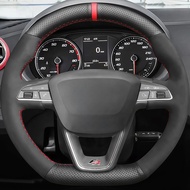 DIY Artificial leather Suede Carbon Fiber Customized Hand-stitched Car Steering Wheel Cover For Seat