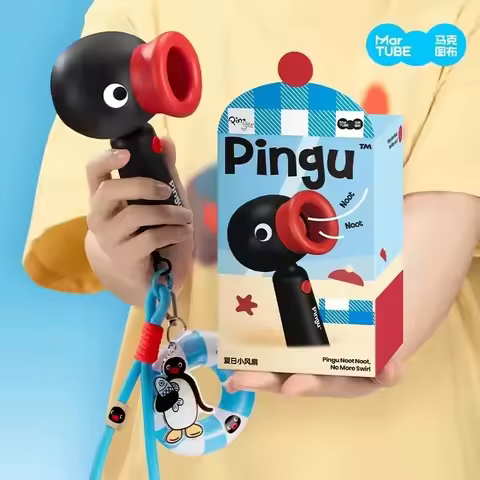 NEW Pingu Fan Pingu Summer Mini Fan Rechargeable Fan Portable Fan Backpack Ornament Three - Speed Wi