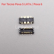 1-10pcs Inner Battery FPC Connector Plug Clip Contact On Motherboard Board For Tecno Pova 5 LH7n / P