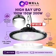 【NEW】LED UFO High Bay LED Light 100W 150W 200W Garage Warehouse Industrial Lamp Ceiling Light Daylig