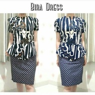 Baju Dress Wanita -Dress Batik Modern - Gaun Pesta Batik