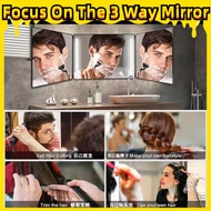 [Focus On The 3 Way Mirror]3 Way Mirror Matte Finish - Lightweight & Easy to Hang (SG Fast Dispatch)