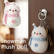 Handmade Snowman Plush Keychain Adorable Girly Plush Charm Bag Keyring F4
