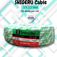 shigeru kabel nym 3x25 panjang 50 meter