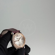 🖤蕭邦錶Chopard Happy Sport自動上鏈腕表 /蕭邦Happy Sport腕錶/蕭邦機械錶/蕭邦手錶（酒紅鱷魚錶帶/2786086003）🖤無花果精品