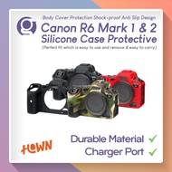 Silicone Case for Canon EOS R6 R6ii Mark 1/2 Soft Casing Rubber Silicone for EOS R6 M i ii Camera