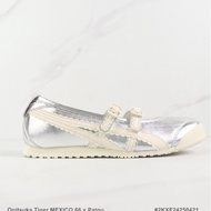 Patou x Onitsuka Tiger MEXICO 66 BALLERINA Flat Heel Mary Jane Shoes Silver XVXQ Y33O