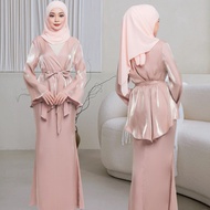 Baju pengantin perempuan Silk DANIA Kurung Moden Nikah Bridesmaid Wuduk Friendly Women Muslimah Wear Bridemaid Cloth