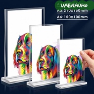 UAENAUH0 Desk Display Stand, A4/A5/A6 Acrylic Menu Stand Holder, High Quality Transparent Double Sid