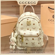 【GGCKGG】New Branded Luxury Leather Mini Backpack Women Premium Printed Satchel Beg Wanita SchoolBag