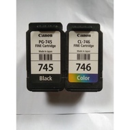 Used empty Catridge Canon Black 745 and Colour 746 (Katrij Kosong)