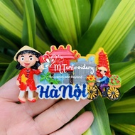 Hanoi Souvenir Magnet - Poly Stone Refrigerator Decorative Sticker - Hanoi Souvenir Magnet