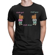 chill guy and chill girl meme Merch Unisex T Shirts Cotton Tee New Arrival T-shirt Clothes
