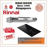 RINNAI RH-90ER SLIMLINE HOOD STAINLESS STEEL+ RINNAI RB-3012H-CB 2 ZONE INDUCTION HOB BUNDLE