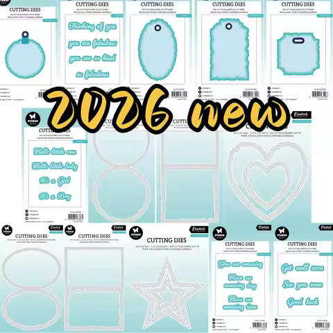 Stamps and Stencil Ellipses 2026 New Cutting Dies For DIY Scrapbooking Crafts Maker Photo Album Temp
