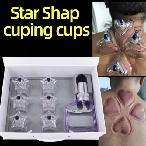 Luxury Fashion PC Cup Star Heart Special Shape Home Cupping Therapy Equipment Set Vacuum Cups Hijama