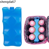 SHENGDA Gel Freezer Cooler Pack, Blue Reusable Gel Freezer Ice Blocks, Portable Wavy Pattern 600ml Ice Brick Outdoor