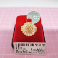 Emas916, Cincin Batu Sun Flower Bunga Matahari 1.6 cm Pd 7879 P456 17