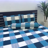 (ảnh thật) Bộ drap cotton 100% ga giường cao cấp in logo CTY  Ô VUÔNG LÝ