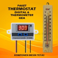 Paket Thermostat Termostat Digital Termometer Gea Mesin Tetas Telur Full Otomatis Penetas