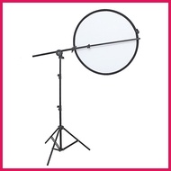 ◸ 6 Feet Extendable 66cm to 170cm Studio Reflector Holder Arm with Swivel Grip Head Clamp