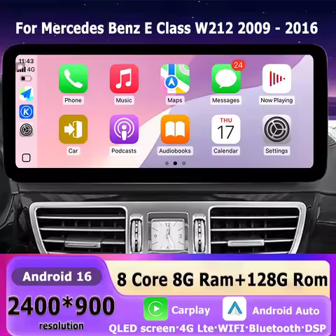 For Mercedes Benz E Class W212 2009 - 2016 Android 16 Car Video Multimedia Player Wireless Carplay B