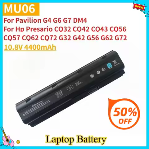 New Replacement Laptop Battery MU06 10.8V 4400mAh for Pavilion G4 G6 G7 DM4 for Hp Presario CQ32 CQ4
