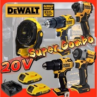DEWALT USA 20v 2.0Ah Cordless Power Tools Super Combo c/w Impact Wrench Impact Driver Hammer Drill P