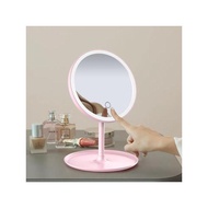 Foldable with Light Makeup Mirror Girl Folding Mirror Desktop with LED Storage Box Charging Mirror F
