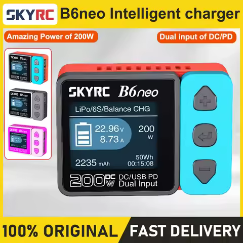 SKYRC B6neo Smart Charger DC 200W PD 80W LiPo Battery Balance Charger Discharger