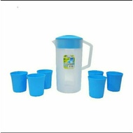 Hawaiian Teapot Set + 6 Glasses 5566