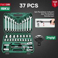MATA ISKU Tool kit Set of 37pcs/53pcs Socket Wrench Set 12pcs 8-19mm 1/2 Complete Socket Bits 19pcs 