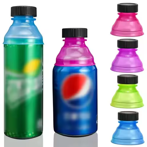 6pcs/set Plastic Reusable Beer Water Dispenser Lid Protector Caps Cover Bottle Top Soda Saver Can Ca
