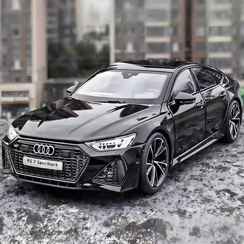 1:18 AUDI RS7 Sportback Four Door Coupe Remote Control Alloy Diecast Model Car Hobby Collecting Deco