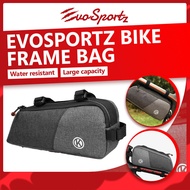 EvoSportz Bike Frame Bag | Long Bicycle Top Tube Frame Pouch